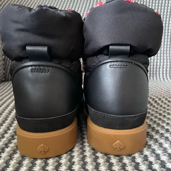 NWOT Kate Spade Cocoon Snow Boots black gum women’s shoe size 7