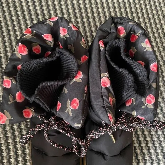 NWOT Kate Spade Cocoon Snow Boots black gum women’s shoe size 7