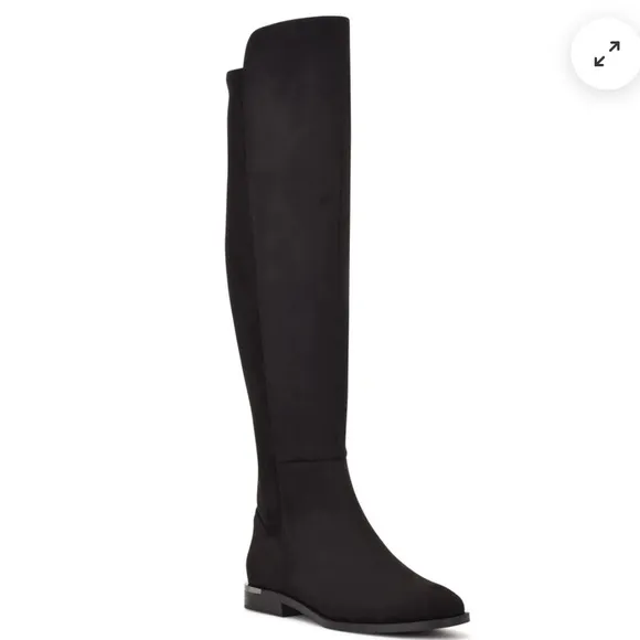 NWOT Nine West Allair Black Suede Over the Knee Boots
