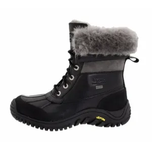 NWOT Ugg Adirondack II Vibrant black leather‎ wool snow rain boots women's 6