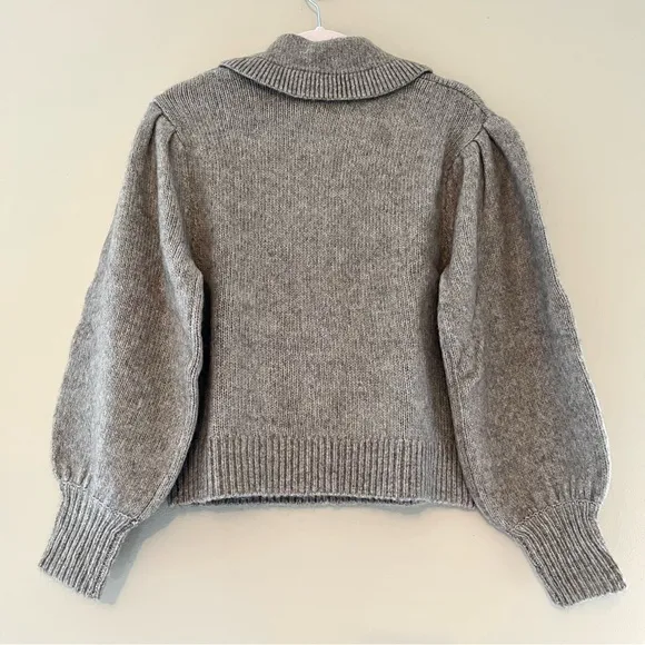 NWT Anthropologie ASTR The Label Collared Puff-Sleeved Sweater
