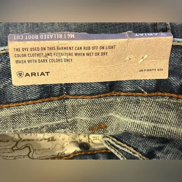 NWT- Ariat Men's M4 Low Rise Scoundrel Boot Cut Jeans  SIZE: 40W X 34L