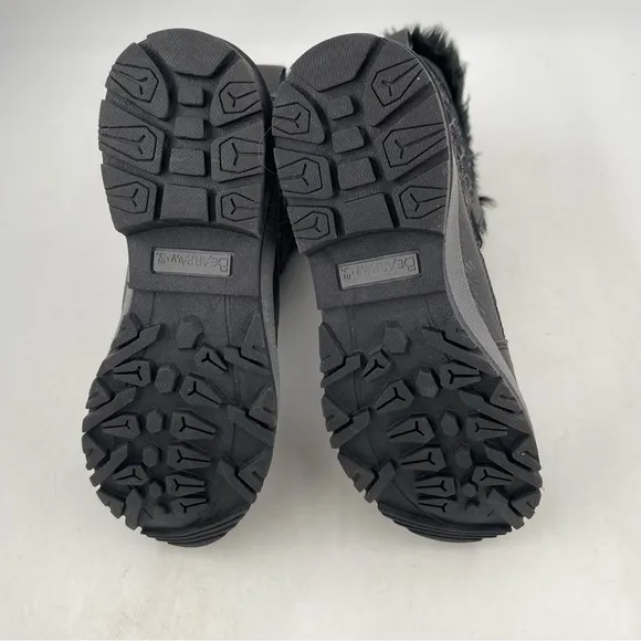 NWT! Bearpaw Big Kids Multicolor Fur Trimmed Wool Lined Winter Boots - Size 4 Y
