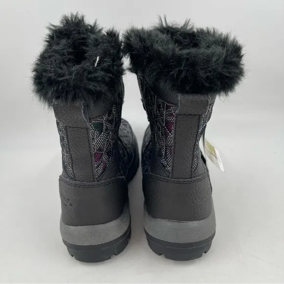 NWT! Bearpaw Big Kids Multicolor Fur Trimmed Wool Lined Winter Boots - Size 4 Y