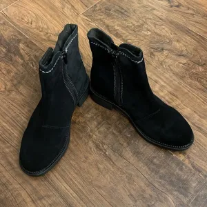 NWT Clarks Women’s Black Suede Boots, sz 6 1/2.