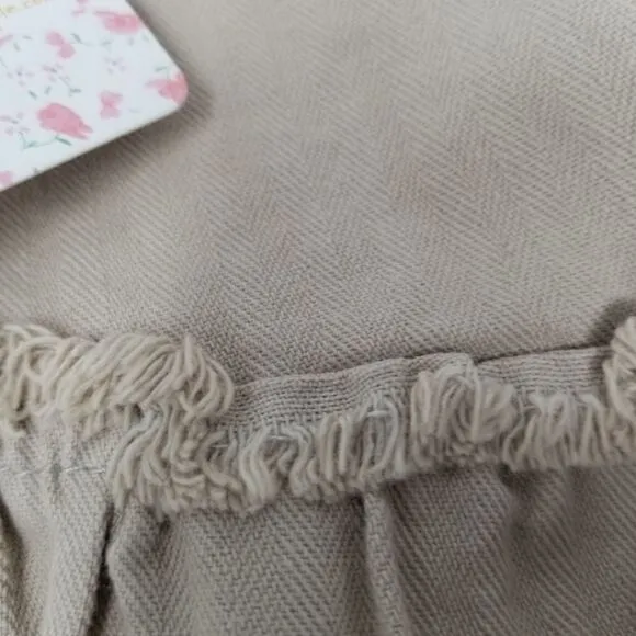 NWT FREE PEOPLE 100% COTTON KHAKI SKIRT. SZ 12