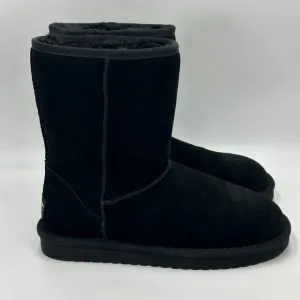 NWT Koolaburra By UGG Koola Short Black Suede Boots Womens Size 6 1017090 Winter