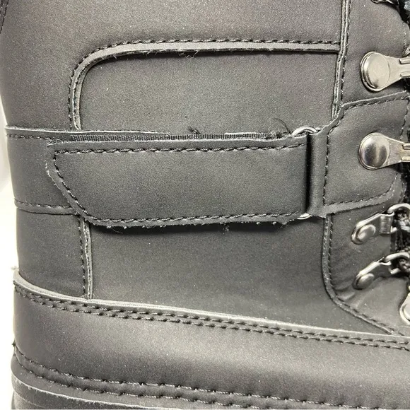 NWT Men’s Khombu Black Insulated Drawstring Waterproof Winter Boots SZ 10
