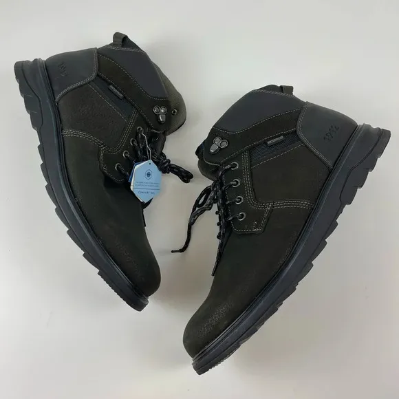 NWT Nunn Bush Luxor Hiking Boot Mens Size 11.5 M Black Lace Up Leather