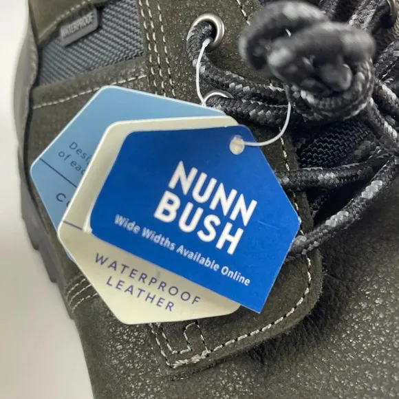 NWT Nunn Bush Luxor Hiking Boot Mens Size 11.5 M Black Lace Up Leather