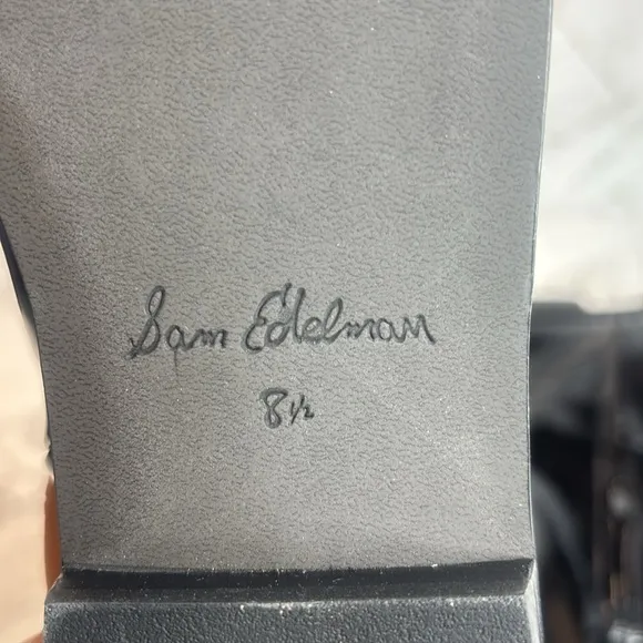 NWT Sam Edelman Womens Cesar Black Square Toe Knee High Riding Boots Size 8.5M