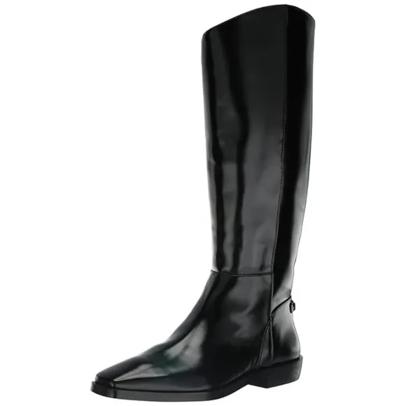 NWT Sam Edelman Womens Cesar Black Square Toe Knee High Riding Boots Size 8.5M