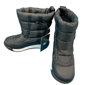 NWT Size 9 Black Sorel Kids Unisex WaterProof Insulated Puffy Black Snow Boots