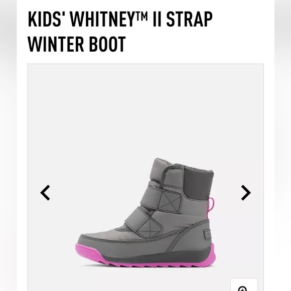 NWT Sorel Toddler Whitney II Strap Winter Boot