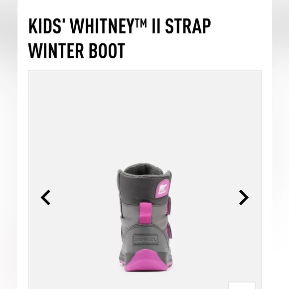 NWT Sorel Toddler Whitney II Strap Winter Boot