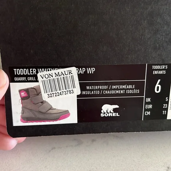 NWT Sorel Toddler Whitney II Strap Winter Boot