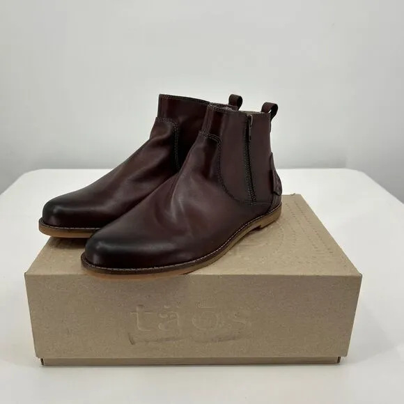 NWT Taos Double Time DLT-14054A Brown Leather Ankle Boots US 11 Womens