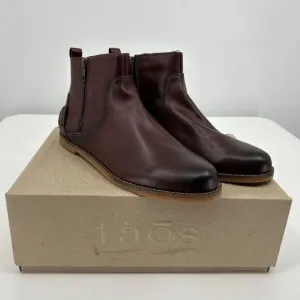 NWT Taos Double Time DLT-14054A Brown Leather Ankle Boots US 11 Womens
