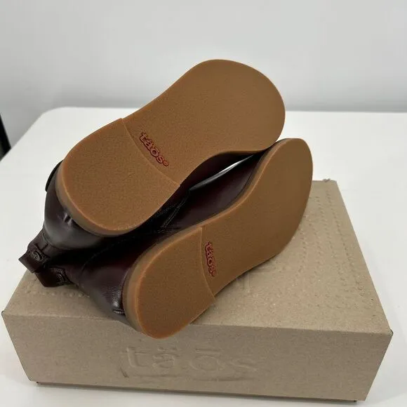NWT Taos Double Time DLT-14054A Brown Leather Ankle Boots US 11 Womens