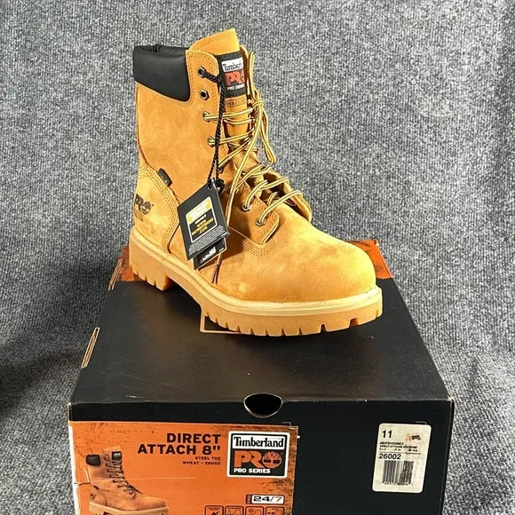 NWT Timberland PRO Men's 8&quot; Direct Attach Waterproof  Boots Sz 11
