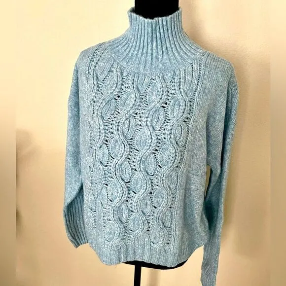 NWT White House Black Market Cable Knit Turtleneck Sweater