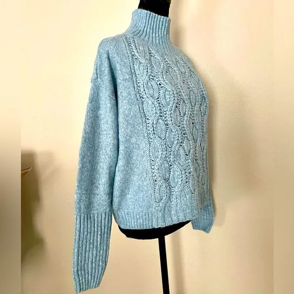 NWT White House Black Market Cable Knit Turtleneck Sweater