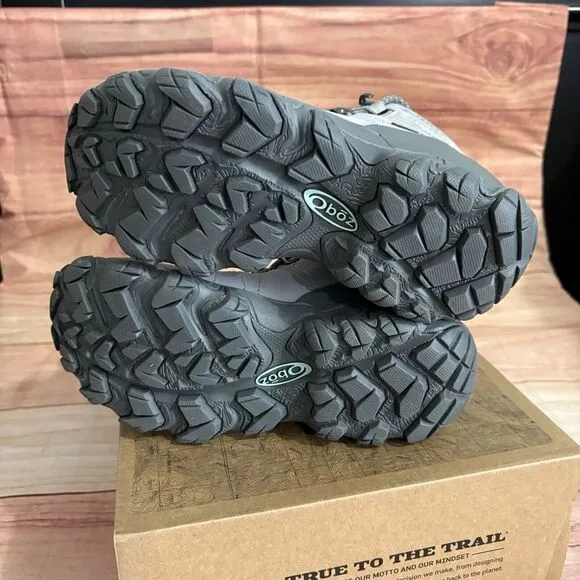 Oboz‎ Bridger Mid B-Dry Womens Size 7 Waterproof Hiking Boots 22102 Frost Gray
