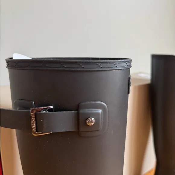 Original Refined Hunter Black Tall Rain Boots
