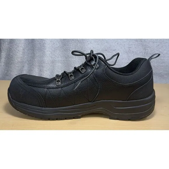 OrthoFeet Black Work Safety Steel Toe Shoes Sneakers Waterproof Mens Size 13 D‎
