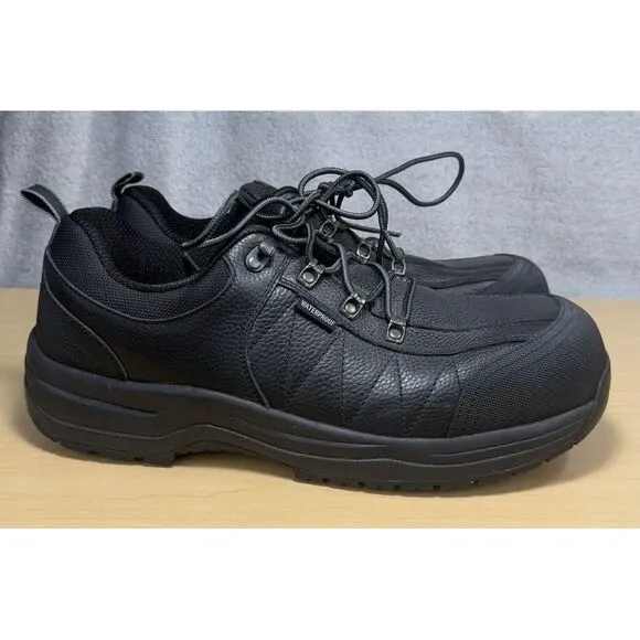 OrthoFeet Black Work Safety Steel Toe Shoes Sneakers Waterproof Mens Size 13 D‎