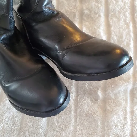 Ovation Finalist Riding Tall Boots Field‎ Equestrian Black Leather Womens 7.5