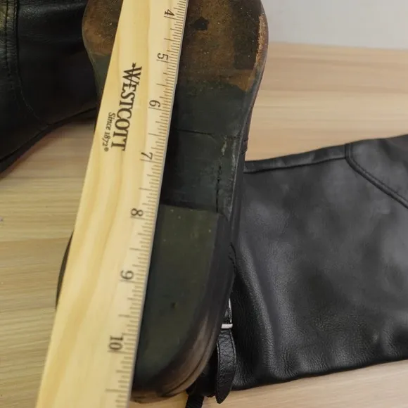 Over The Knee Equestrian Tall Boots Womens 10 Black FRYE Dorado Leather Riding