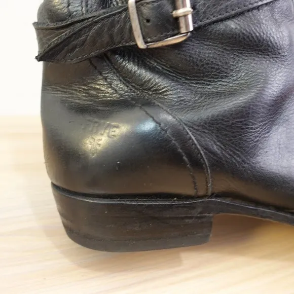 Over The Knee Equestrian Tall Boots Womens 10 Black FRYE Dorado Leather Riding