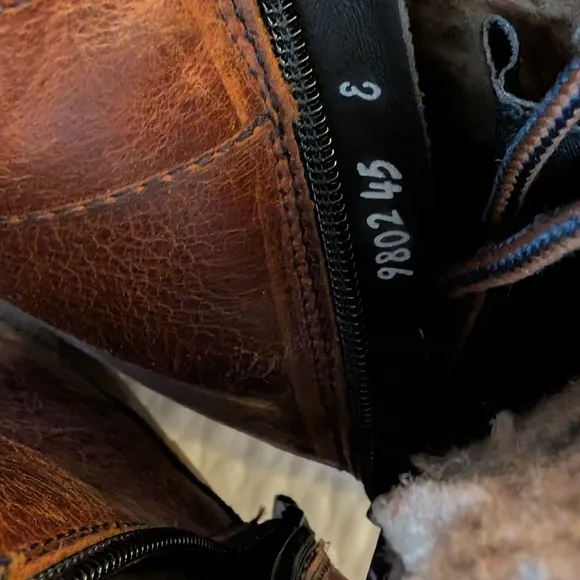 Overland Renzo Sheepskin Lined Winter Boots Caramel Brown EU 45 Made in Canada