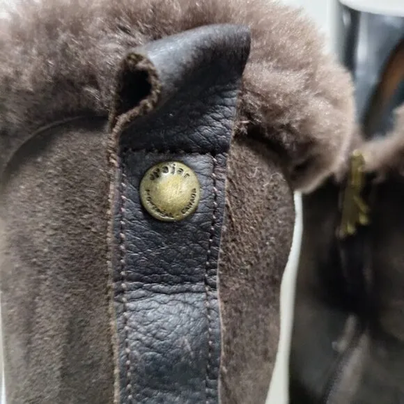 PAJAR Canada Karen Amarillo Waterproof Leather Shearling Fur Winter Boots 7-7.5