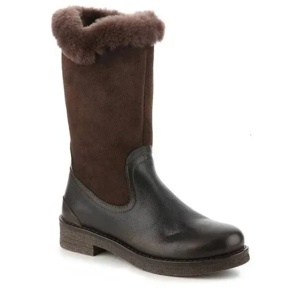 PAJAR Canada Karen Amarillo Waterproof Leather Shearling Fur Winter Boots 7-7.5
