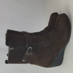 Pajar Suede Leather Wedges Women's Winter Boots