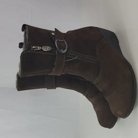 Pajar Suede Leather Wedges Women's Winter Boots