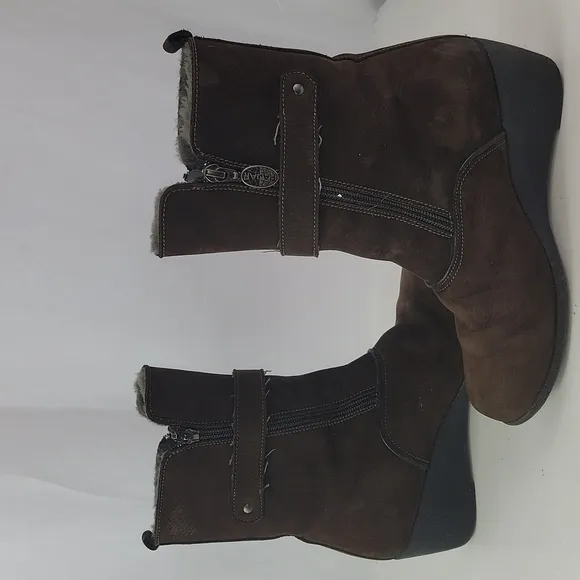 Pajar Suede Leather Wedges Women's Winter Boots