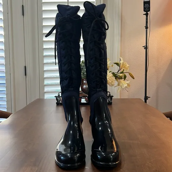 PAJAR Wolseley Winter Boots Knee High Lace Front Side Zipper Navy Fall/Winter 39