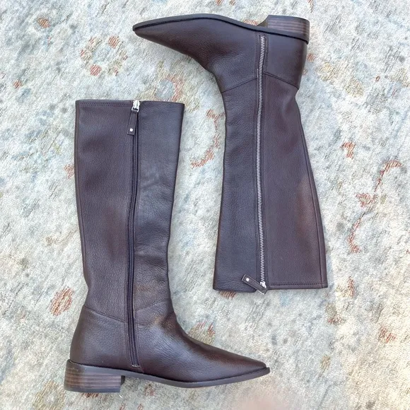 Paolo NWT New Jackie Knee-High Jackie Brown Leather Boots Sz 8.5
