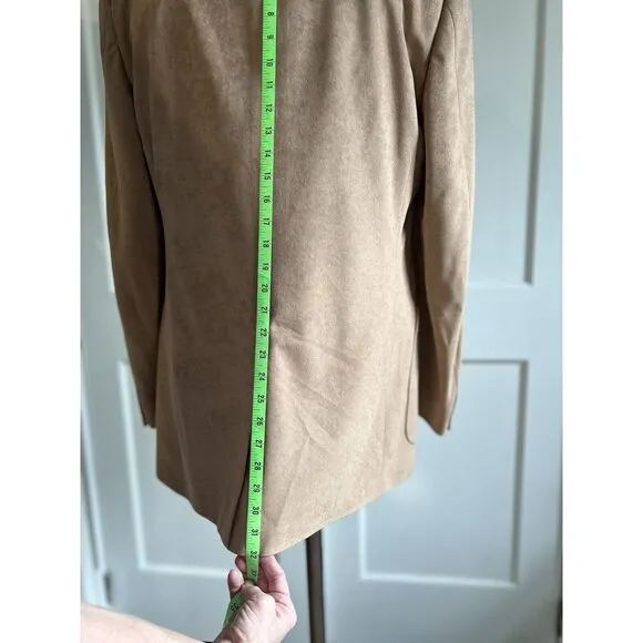 PHOENIX Clothes VTG Faux Suede Leather Equestrian 3 Piece Suit Mens 44 Reg 34/31