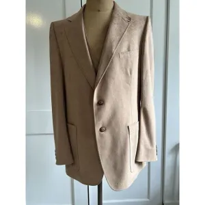 PHOENIX Clothes VTG Faux Suede Leather Equestrian 3 Piece Suit Mens 44 Reg 34/31