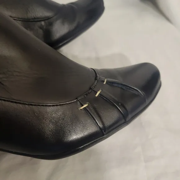 Pikolinos Women's Leather Knee High Black Boots Wedge Heel Size 6.5/7