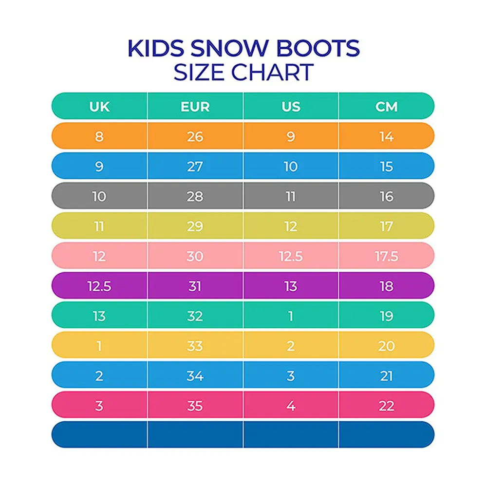 Pink Snowflake Waterproof Winter Snow Boots for Kids for Minus Degree Temperature
