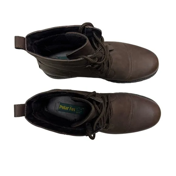 Polar Fox Men's Casual Dress Motorcycle Combat Mid-Top  Hiking Boots size 11