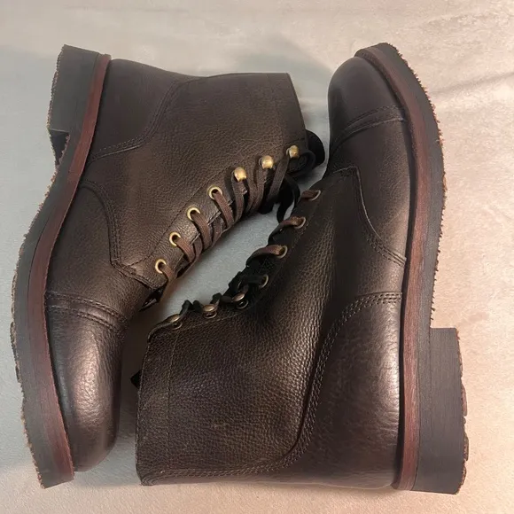 Polo Country Ralph Lauren Enville Boots Mens Sz 13D Brown Leather Cap Toe Ankle