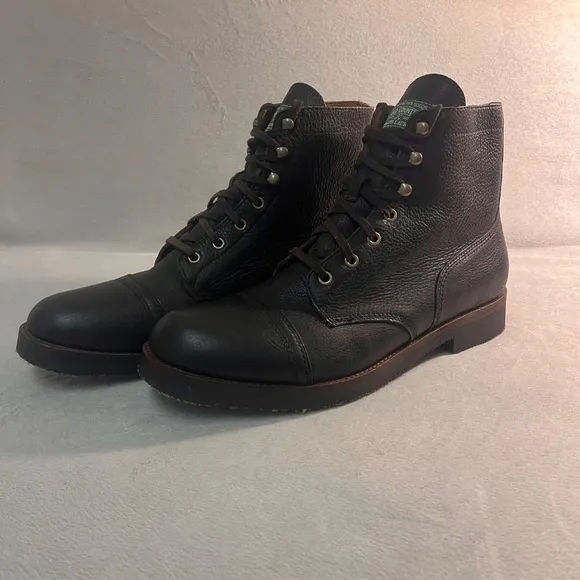Polo Country Ralph Lauren Enville Boots Mens Sz 13D Brown Leather Cap Toe Ankle