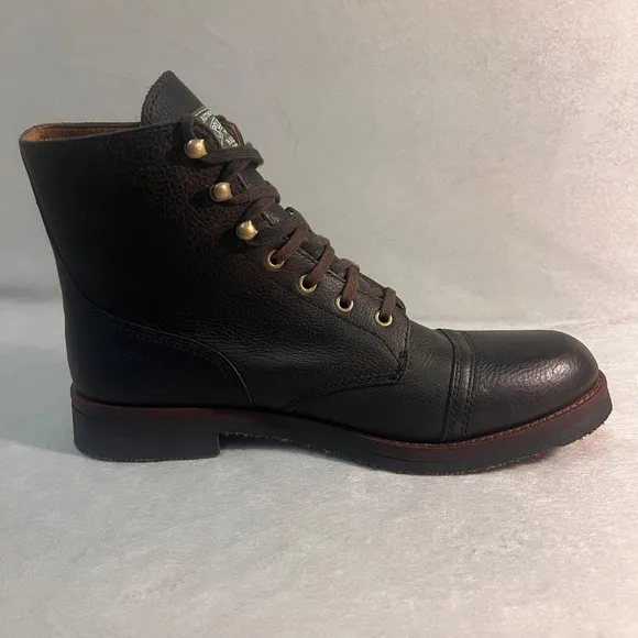 Polo Country Ralph Lauren Enville Boots Mens Sz 13D Brown Leather Cap Toe Ankle