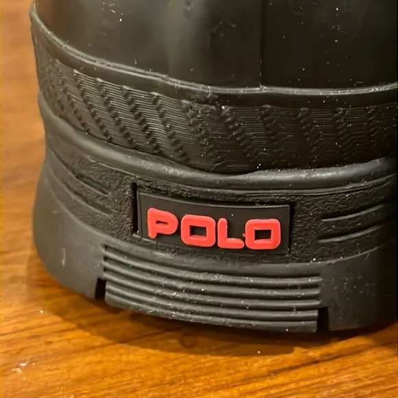 Polo Ralph Lauren Crestwick winter duck boots new black red Mens Size 8